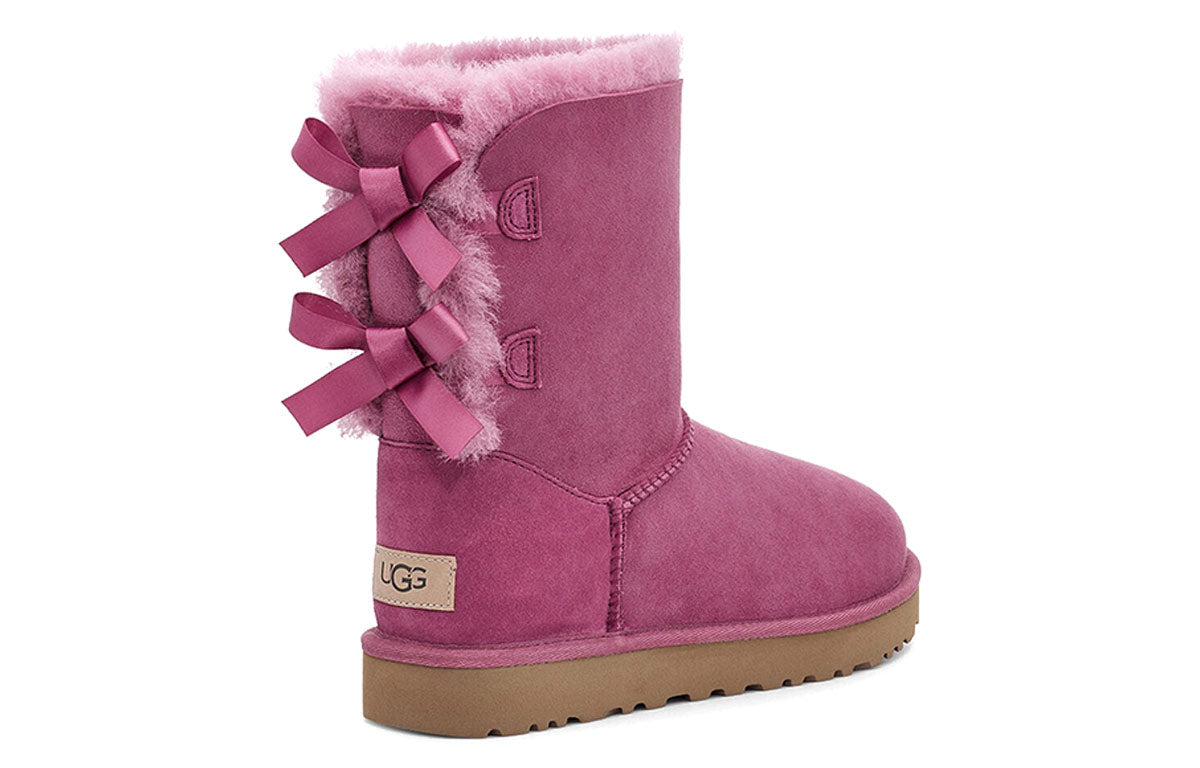 (WMNS) UGG Bailey Bow II Pink Red 1016225-DDR
