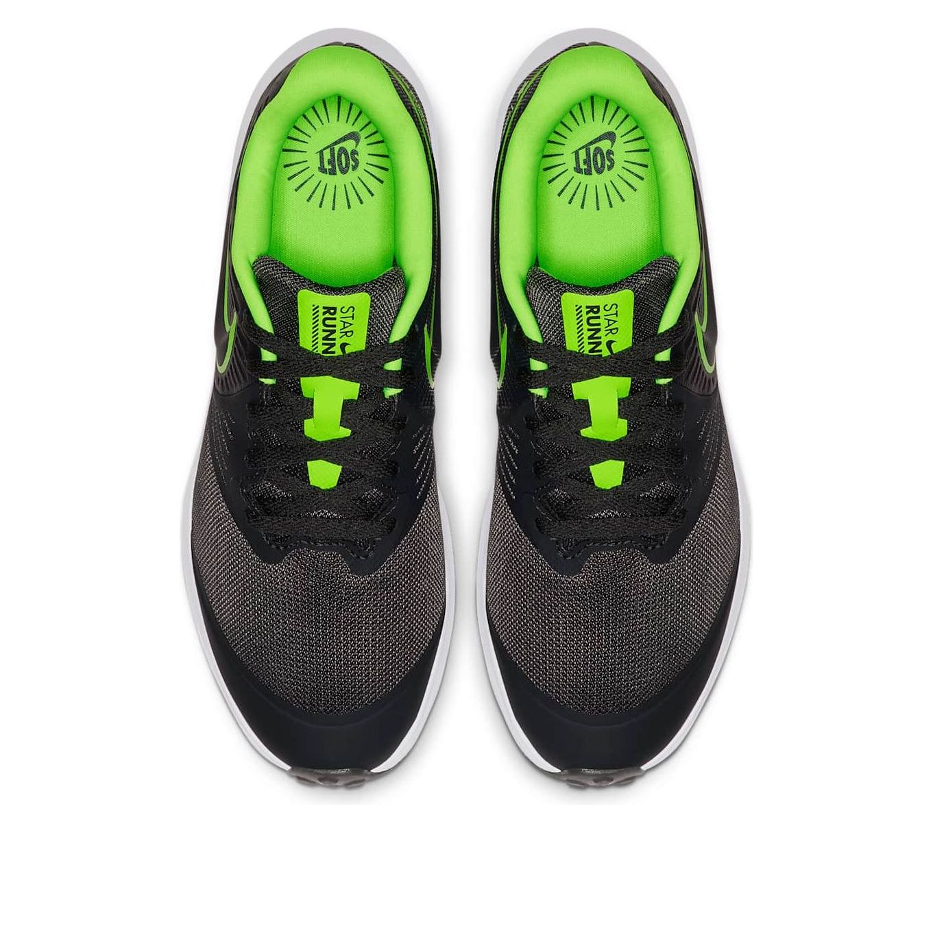 (GS) Nike Star Runner 2 'Black Green' AQ3542-004