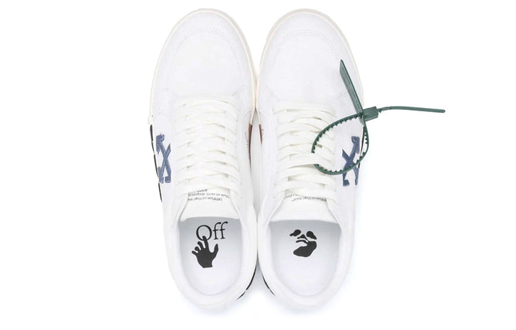 Off-White FW22 Vulc Sneaker 'White Navy' OMIA085C99FAB0010146