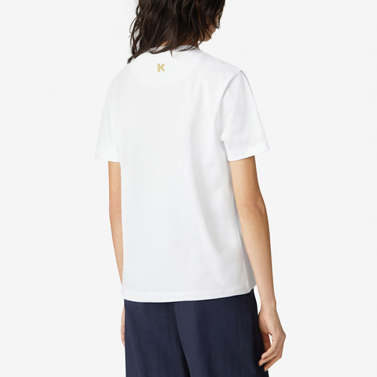 KENZO Unisex Chinese New Year Capsules Series SS21 Embroidery Tee White FB52TS9124SD-01