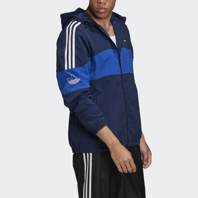 adidas originals Bandrix Wb Embroidered Logo Hooded Jacket Blue FM3858