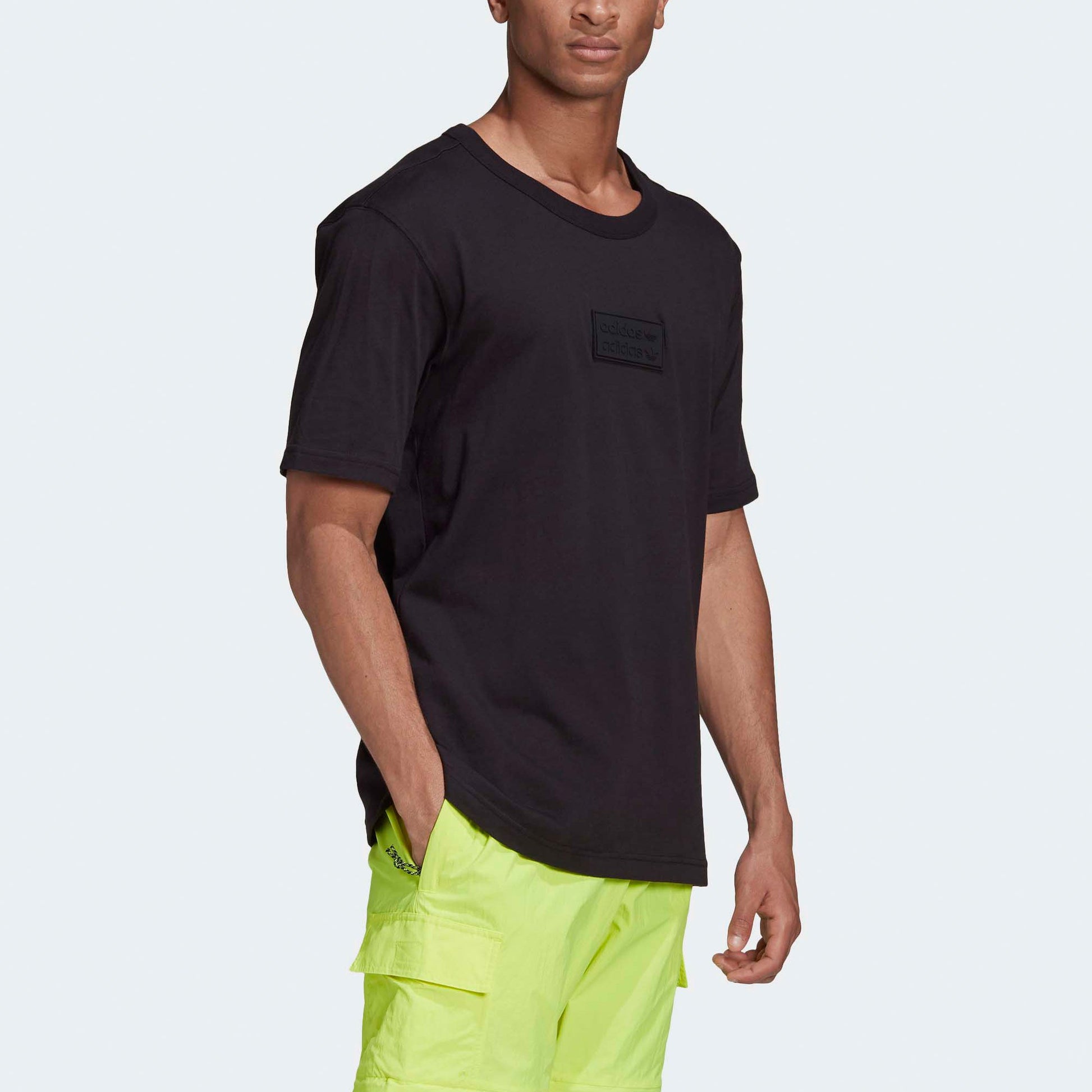 adidas originals Alphabet Athleisure Casual Sports Breathable Short Sleeve Black GN3310