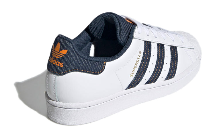(GS) adidas originals Superstar 'White Blue Yellow' H04025
