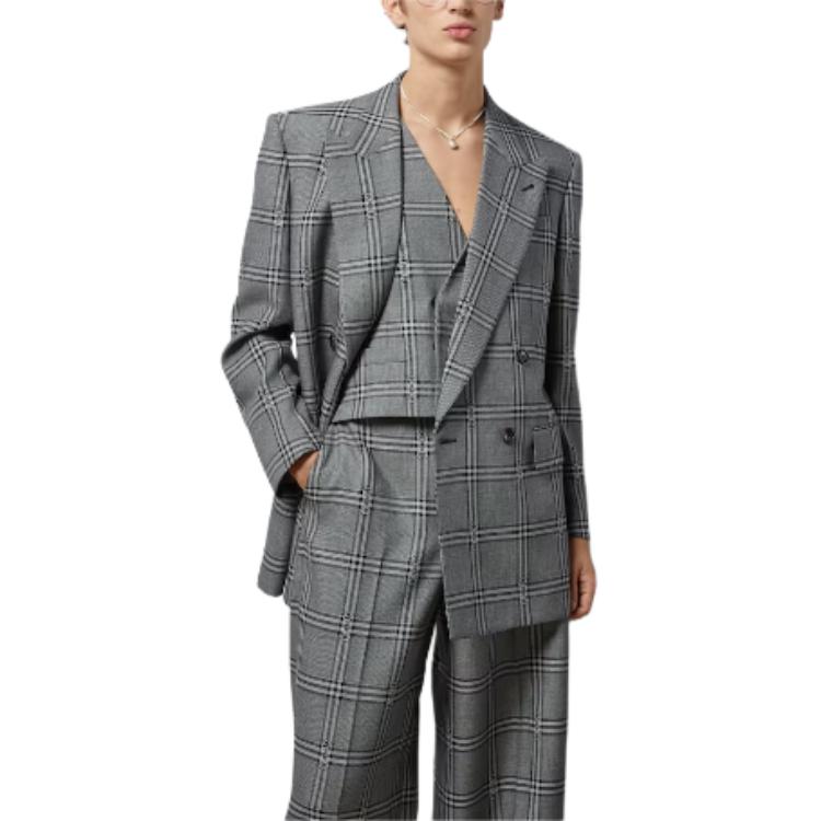 Gucci Horsebit Check Wool Jacket 'Grey Black' 781621-ZAOPD-1016