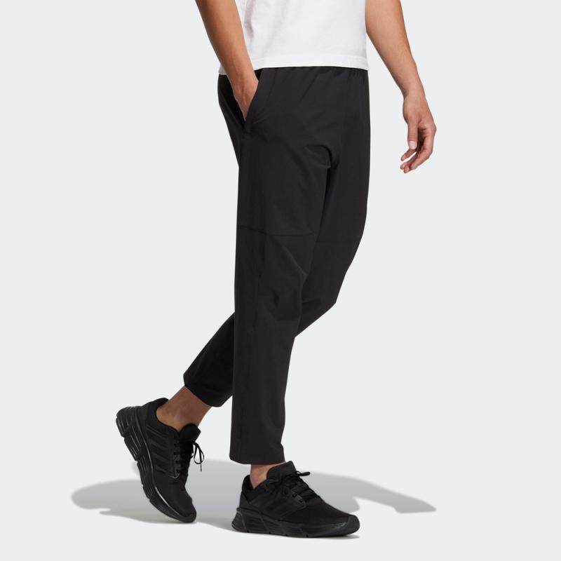 Men's adidas Solid Color Casual Woven Sports Pants/Trousers/Joggers Autumn Black HM2970