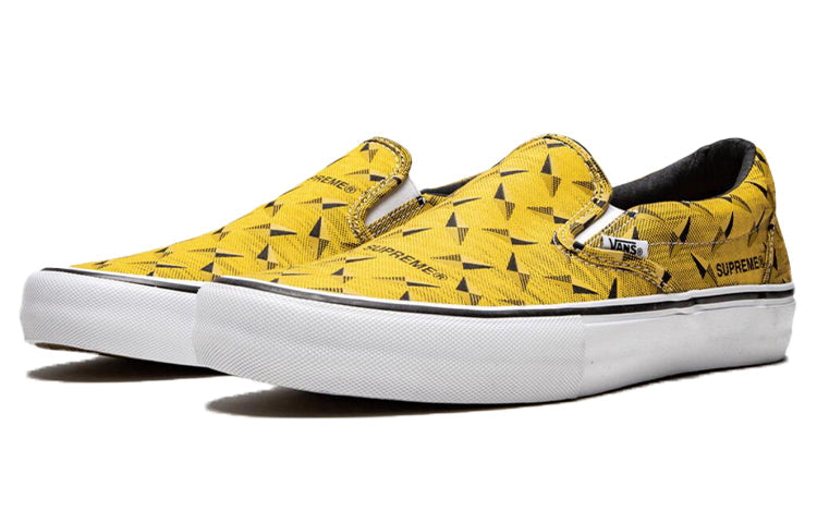Vans X Supreme Slip-On SS19 Diamond Plate Collection Yellow SUP-SS19-10060
