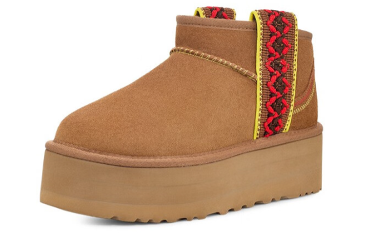 (WMNS) UGG Classic Ultra Mini Braid Plat 'Chestnut' 1138491-CHE