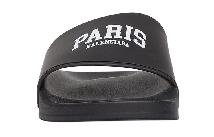 Balenciaga Pool Slides Cities Paris 'Black' 689031W1S9A1001