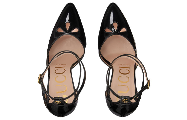 (WMNS) Gucci Patent Leather Pumps 'Black' 601573-BNC00-1000