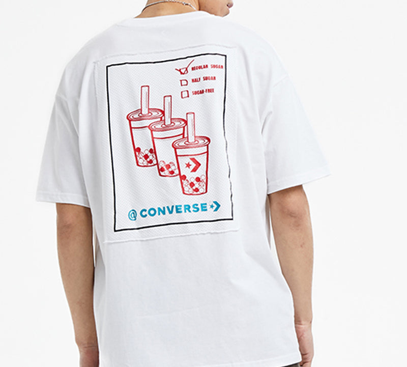 Converse Applique Short-sleeve Tee Unisex White 10020849-102