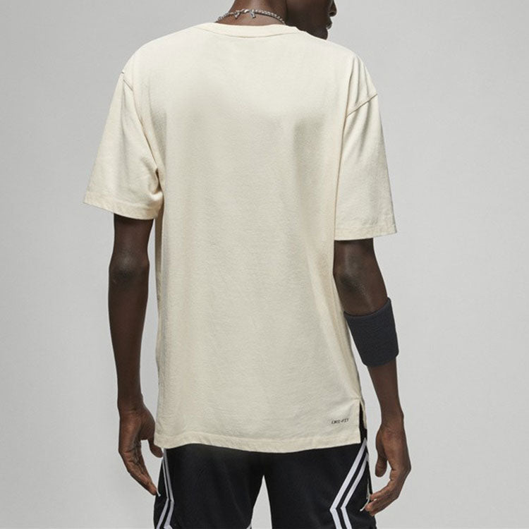 Air Jordan Solid Color Round Neck Short Sleeve T-Shirt Men's White DH8922-219