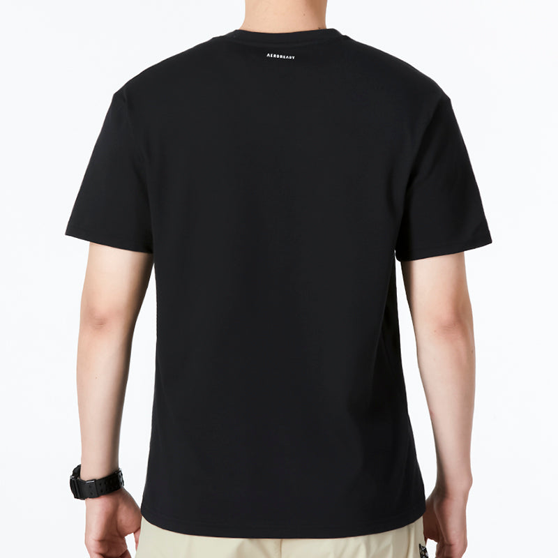 Men's adidas Minimalistic Alphabet Athleisure Casual Sports Round Neck Short Sleeve Black T-Shirt HA4072