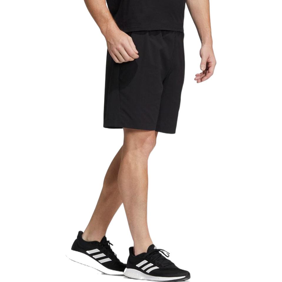 adidas Solid Color Athletic Straight Drawstring Shorts Men's Black HD0024