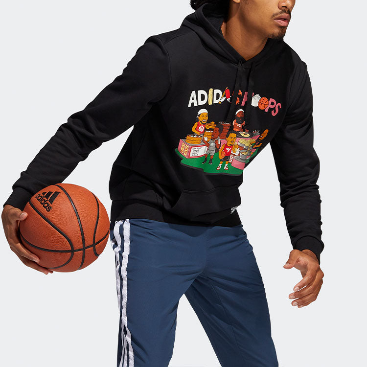 Men's adidas China S1 Hdy Basketball Sports Printing Black H43982