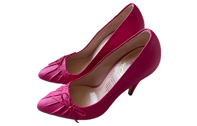 (WMNS) Gucci Nappa Bow High Heel Pumps 'Bright Fucsia' 551759-BKO00-5611