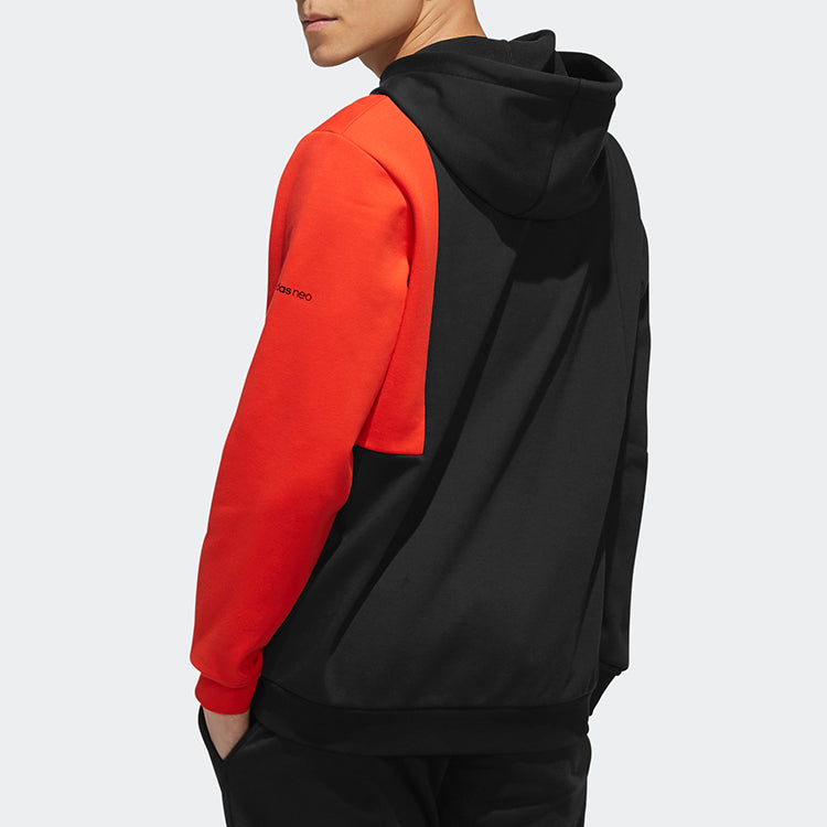 adidas neo Contrasting Colors Loose Cozy Sports Pullover Black EI4348