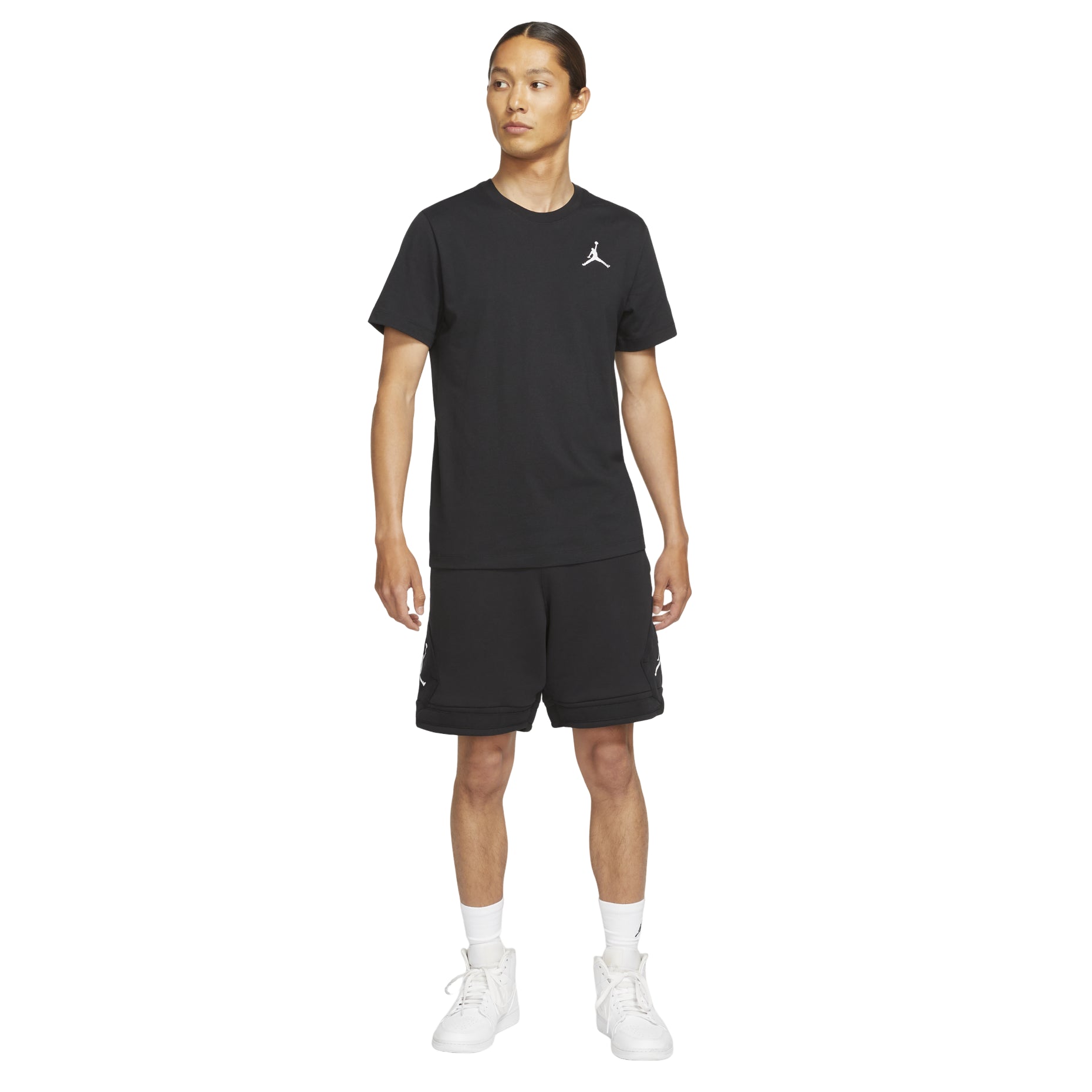 Air Jordan Jumpman Logo Embroidered Sports Round Neck Short Sleeve Black DC7486-010