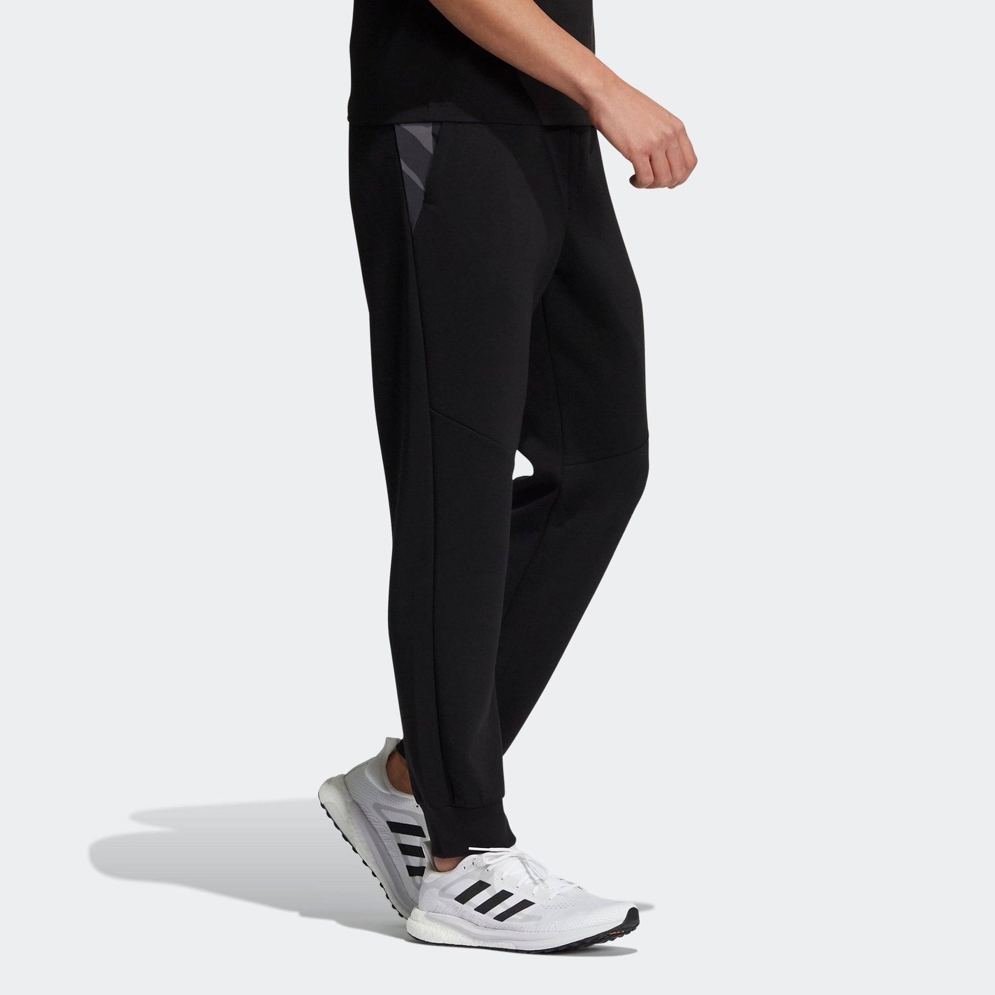 Men's adidas Fi Kn Slim Pnt Logo Sports Pants/Trousers/Joggers Black H39353