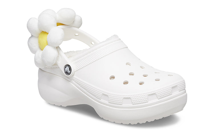 (WMNS) Crocs Classic Flower Clogs 'White' 209236-90H