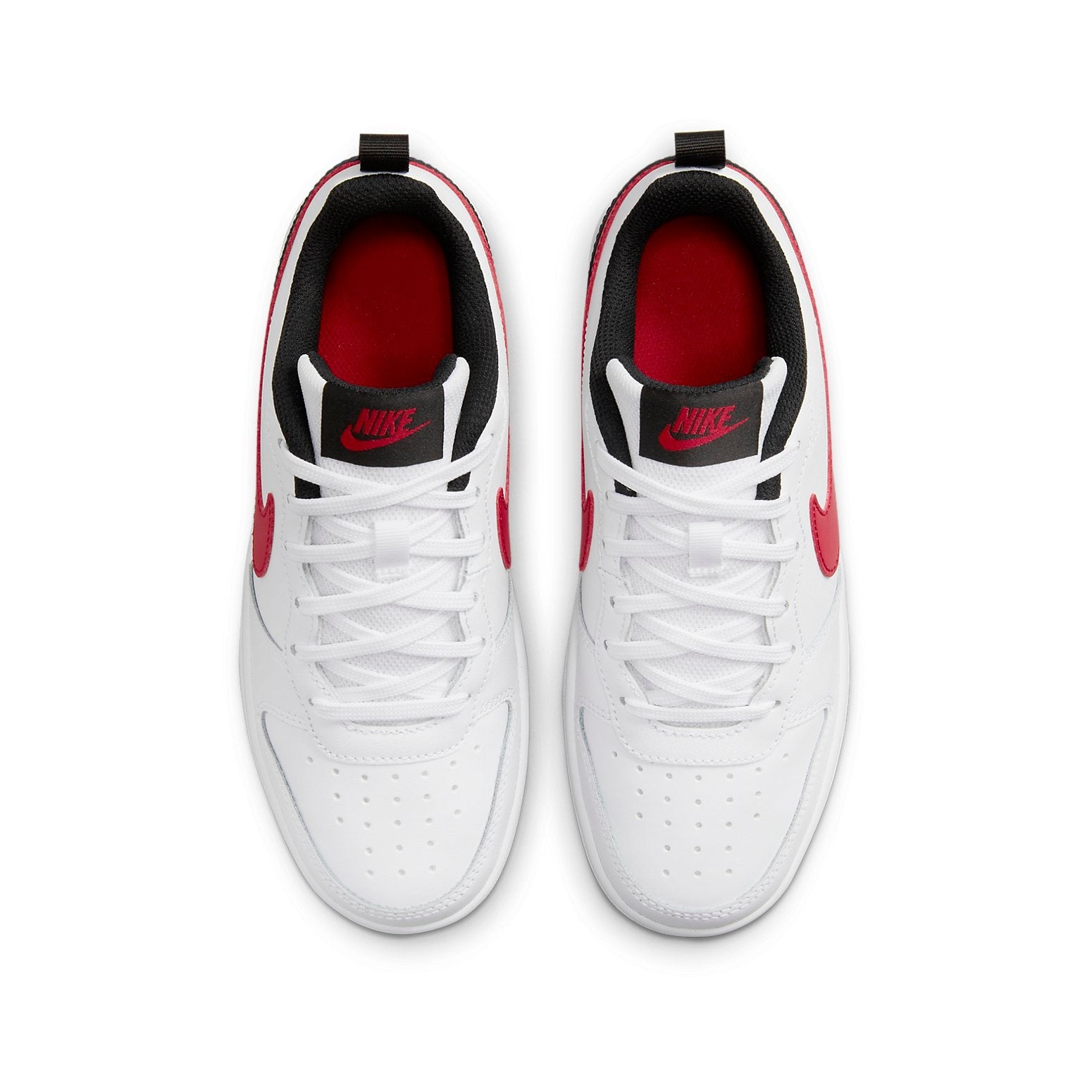 (GS) Nike Court Borough Low 2 'Summit White University Red' BQ5448-110