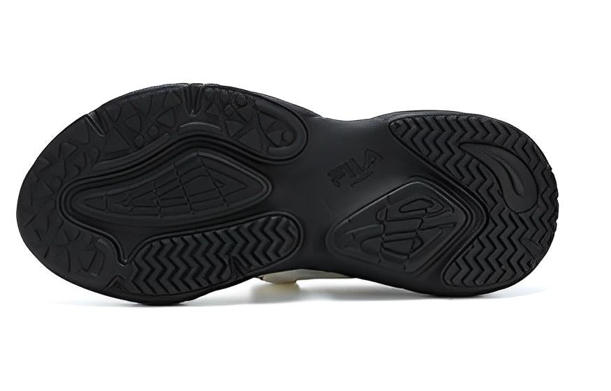 (WMNS) FILA FUSION Conch Sandals 'White Black' T12W321401FWB