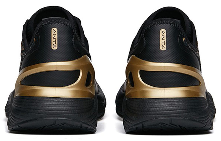 ANTA Chuang 2.0 Lace-up Running Shoes 'Black Gold' 112215586-6