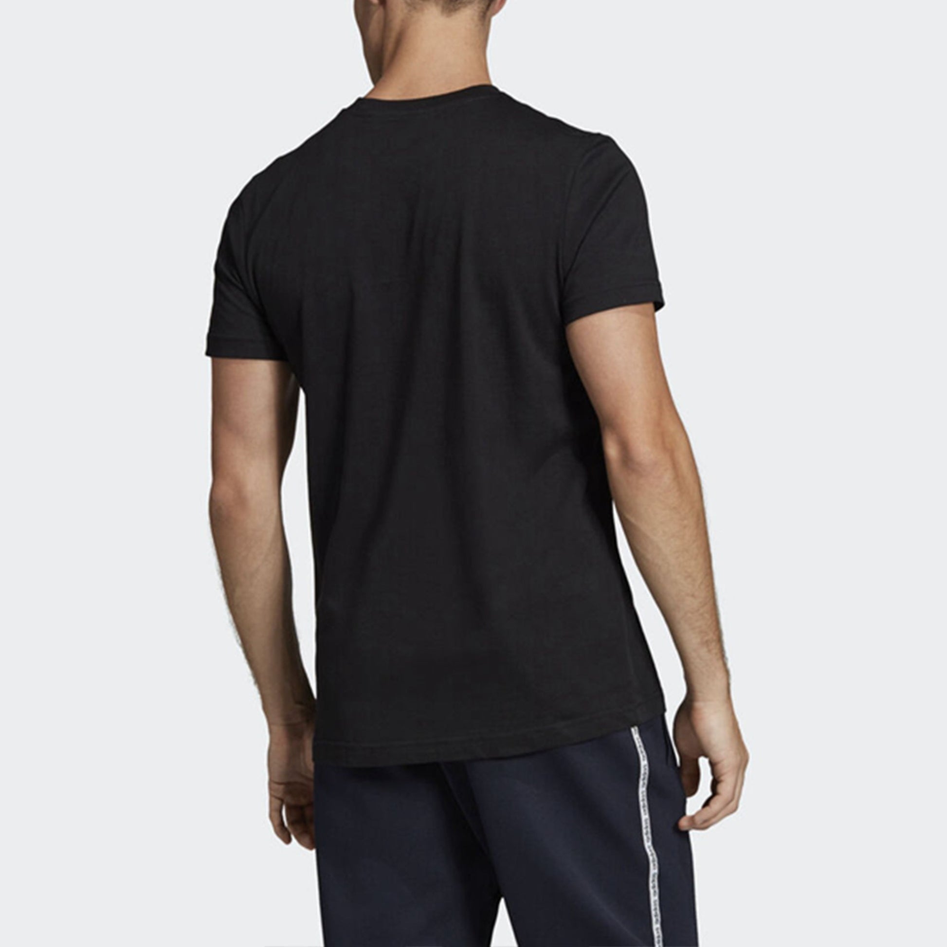 adidas M C90 Brd Tee Logo Printing Athleisure Casual Sports Short Sleeve Black EI5572