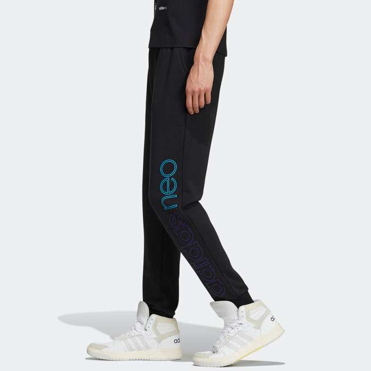 adidas neo M Fav Ss Tp 2 Printing Casual Sports Pants Black GM2336