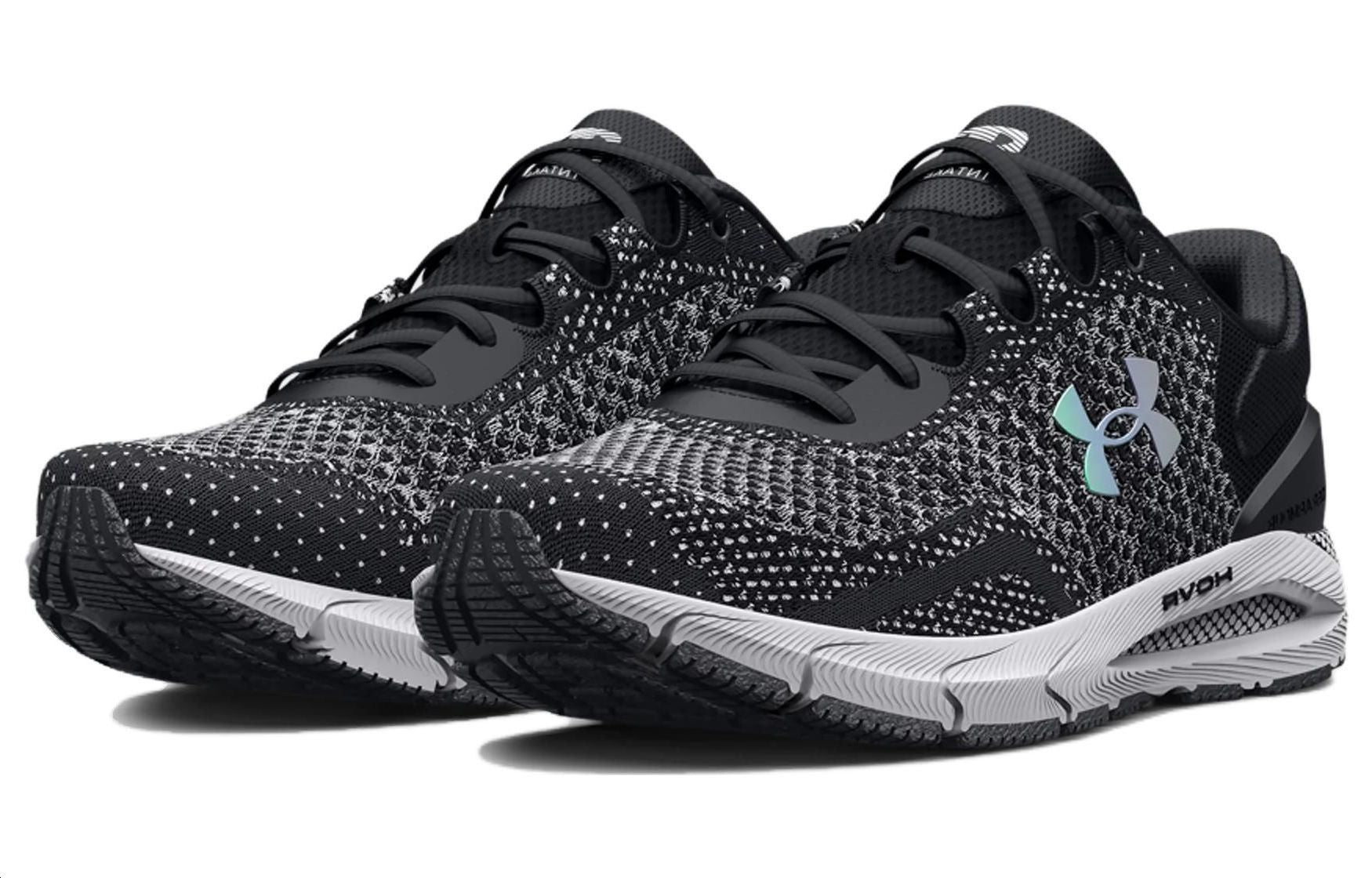 (WMNS) Under Armour HOVR Intake 6 'Black White Iridescent' 3026141-001