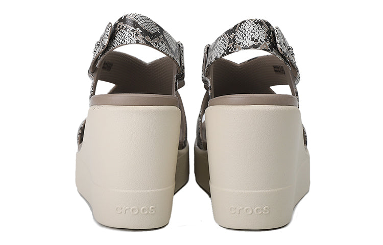 (WMNS) Crocs Brooklyn Thick Sole Gray Sandals 'Gray' 206222-93T