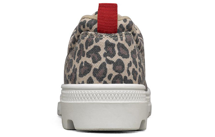 (WMNS) Skechers Roadies Low-Top Canvas Shoe Leopard/Grey 155115-LPD