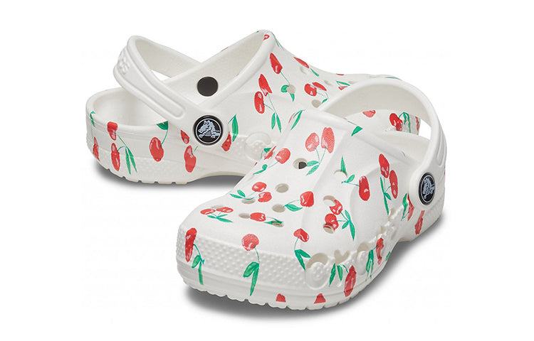 (PS) Crocs Baya Graphic Clogs 'White Cherry' 207017-1F6