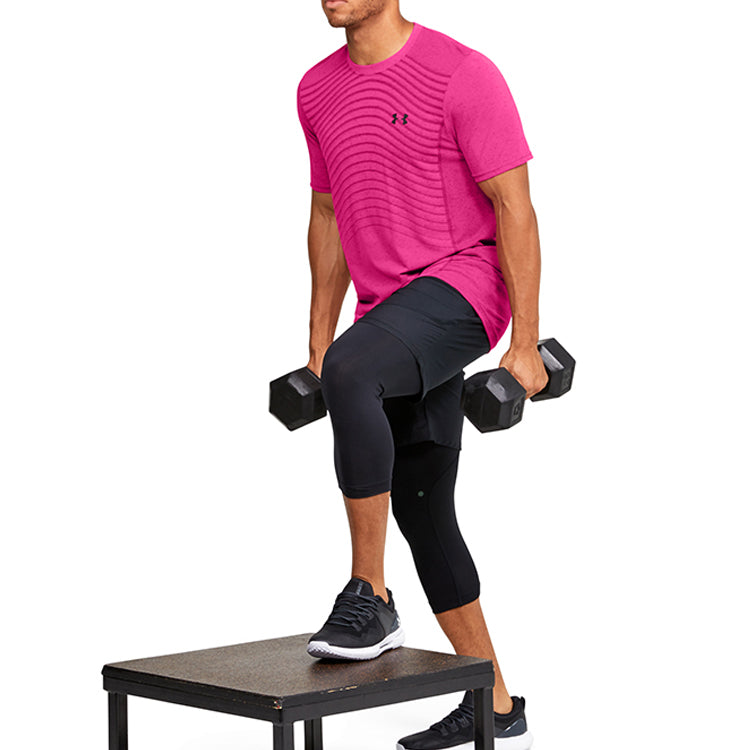 Under Armour Unisex Seamless Wave Tee Pink 1351450-687
