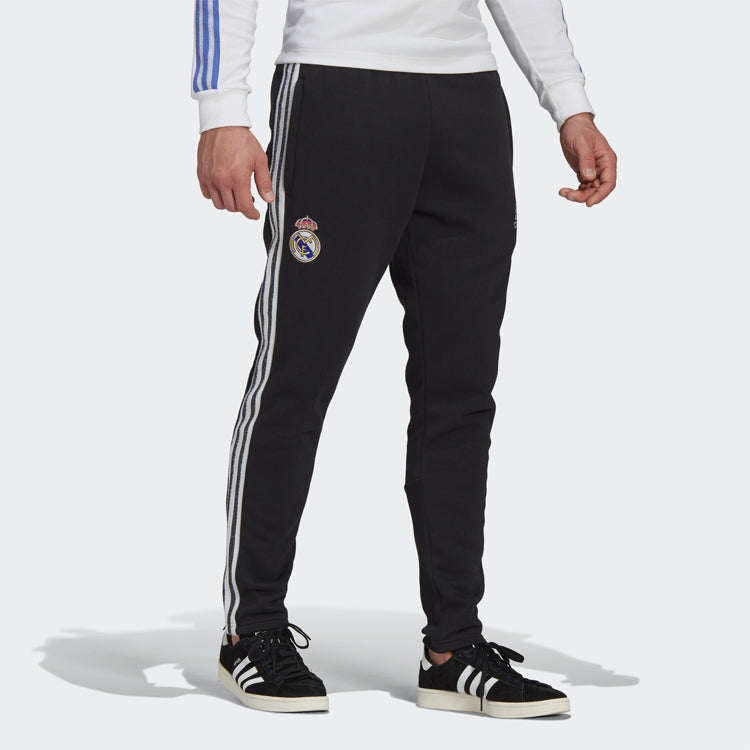adidas Real Icons Pnt Real Madrid Soccer/Football Casual Sports Stripe Long Pants Black GI0006