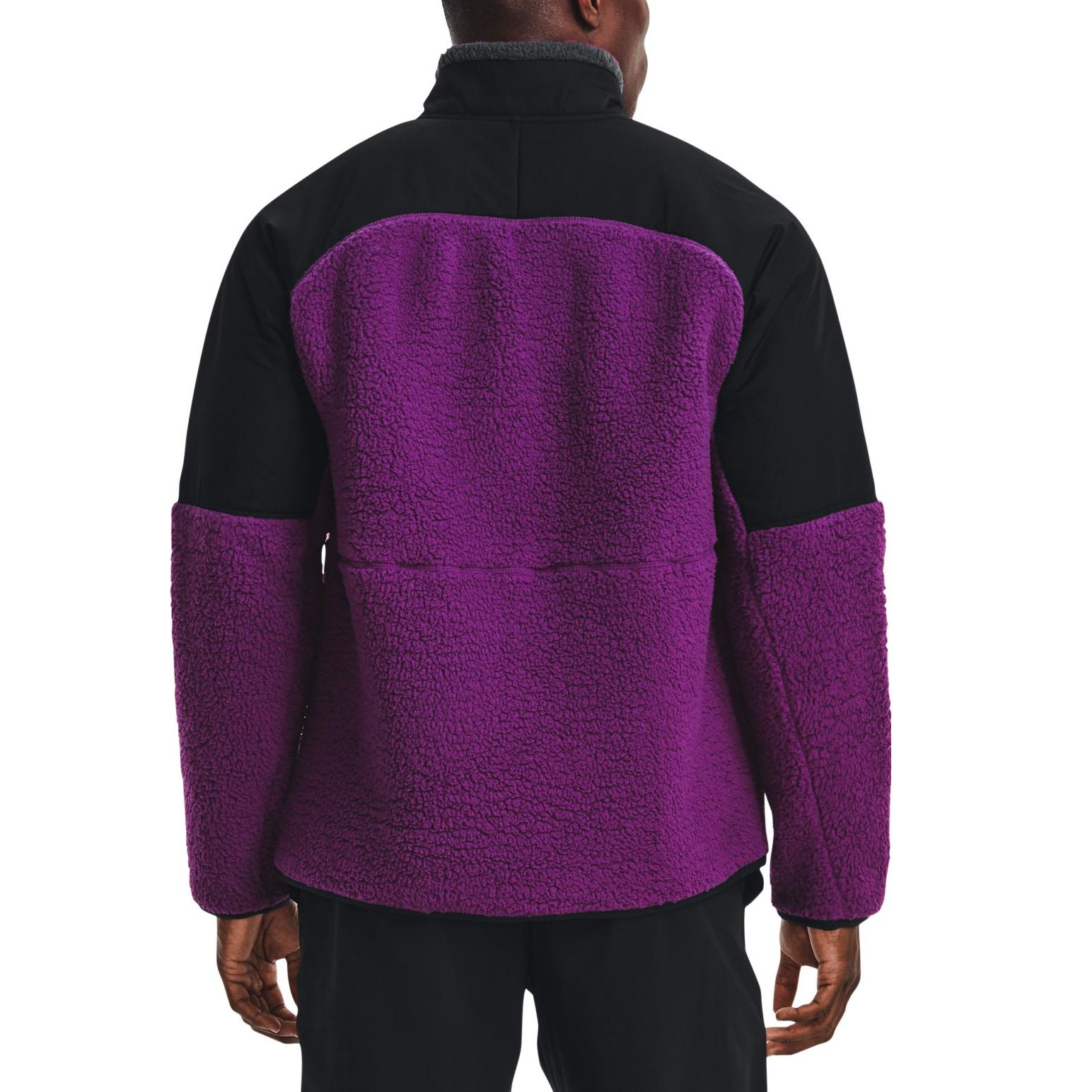 Under Armour Legacy Sherpa 1/2 Zip Jacket 'Black Purple' 1373656-514