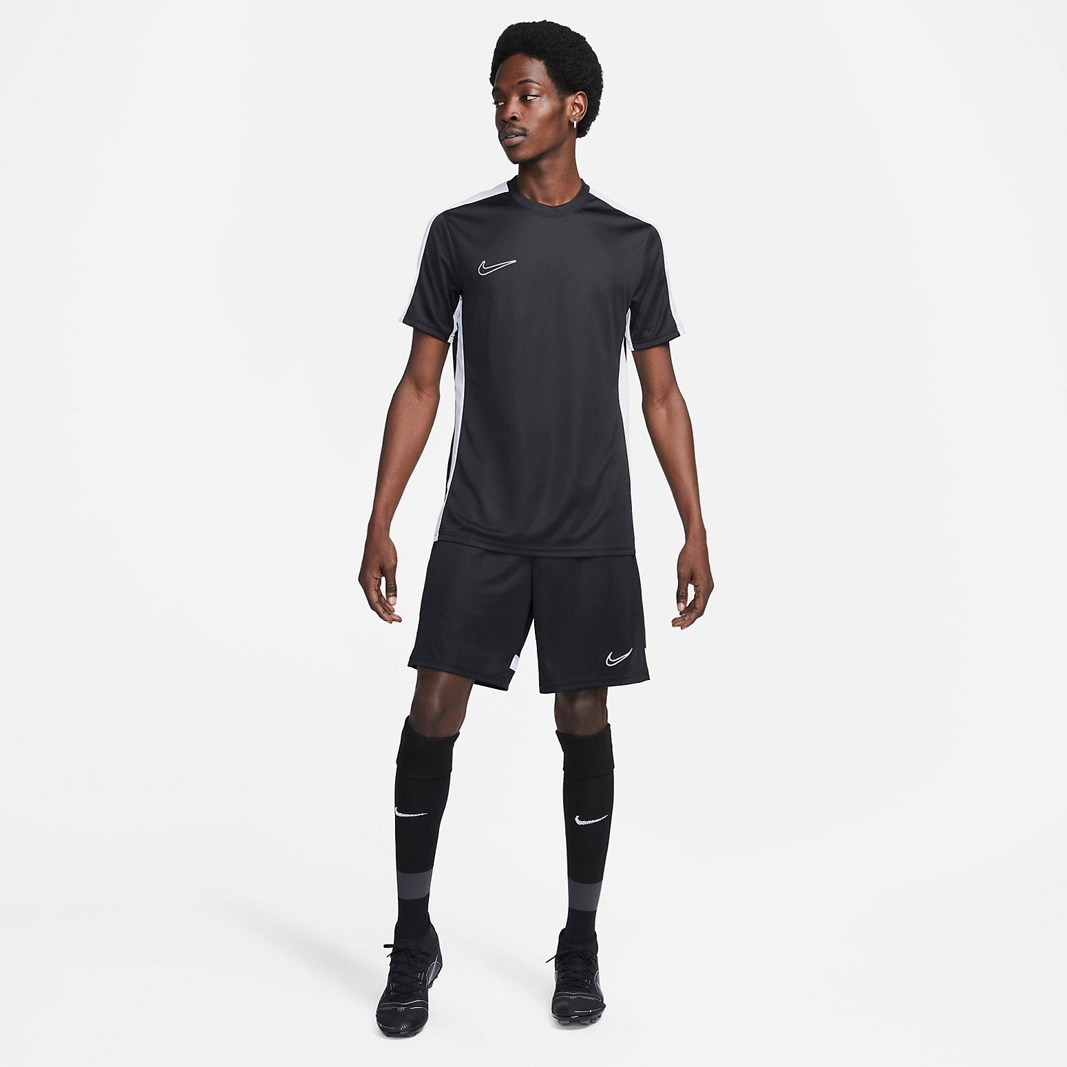 Men's Dri-FIT Short-Sleeve Soccer Top 'Black White' DV9750-010