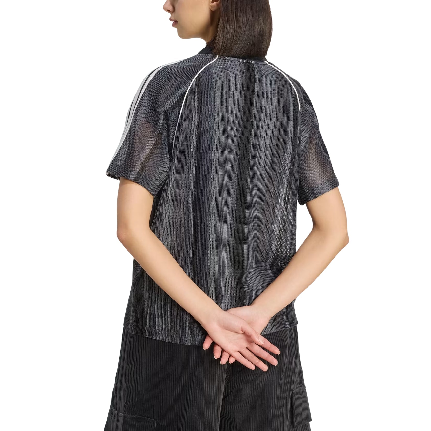 (WMNS) adidas Summer Glow Knitted Oversized Jersey Asia Sizing 'Black' KY3163