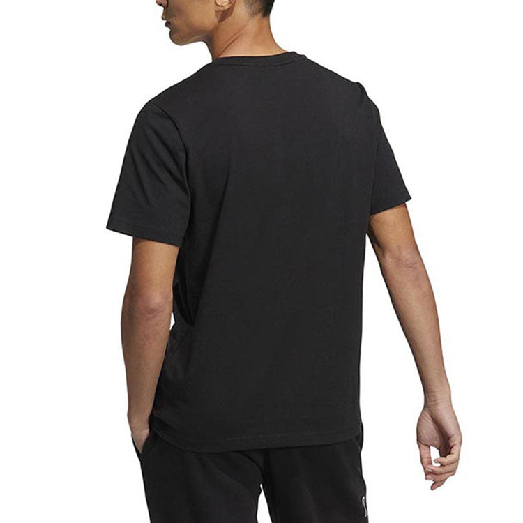 Men's adidas Mh Bp3 Tee1 Alphabet Logo Printing Round Neck Short Sleeve Black T-Shirt HN9043