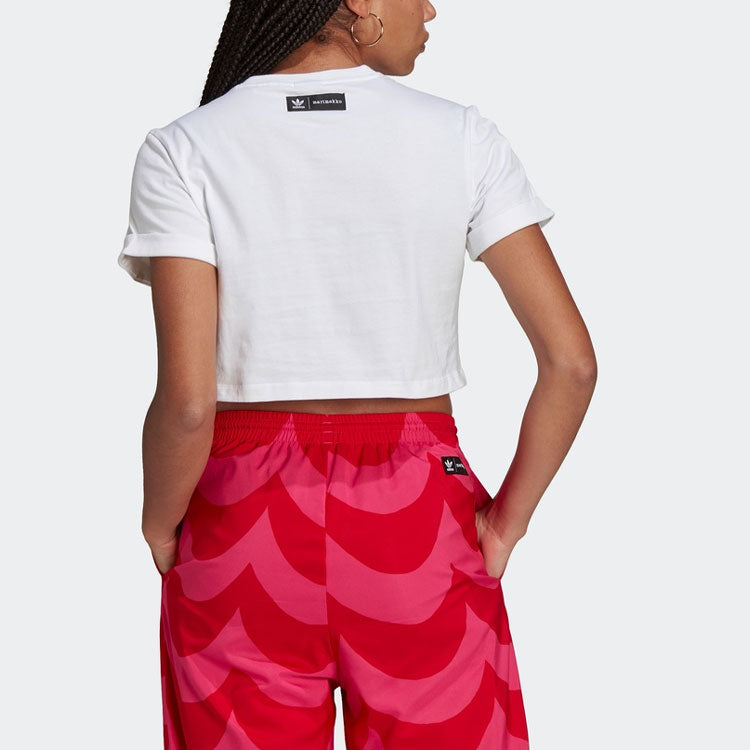 (WMNS) adidas originals Large Logo Casual Sports Short Sleeve White H20482