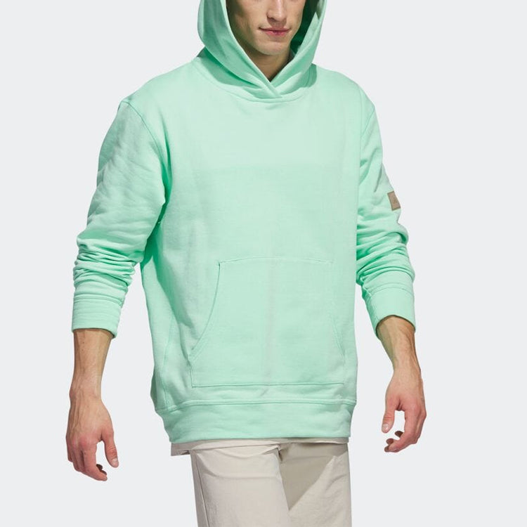 adidas Solid Color Hooded Pullover Long Sleeves Hoodie Men's Green HS5610