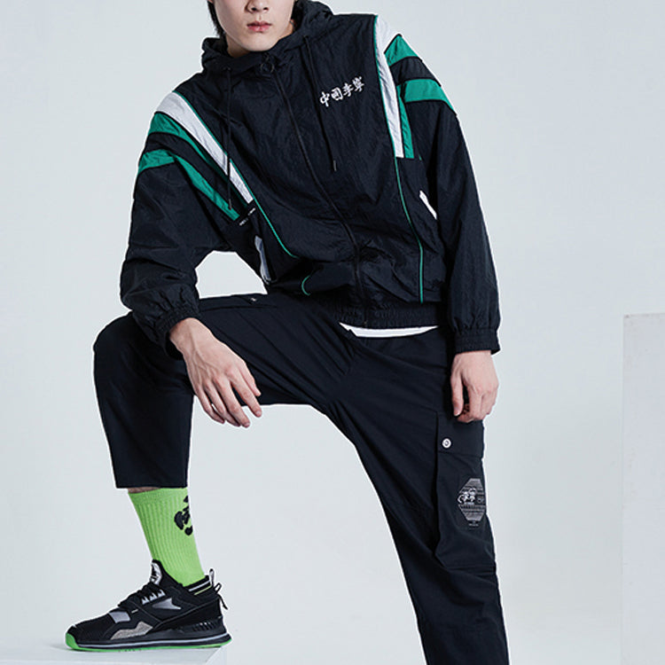 Li-Ning Paris fashion week Sports Hooded Jacket 'Black' AFDQ277-1