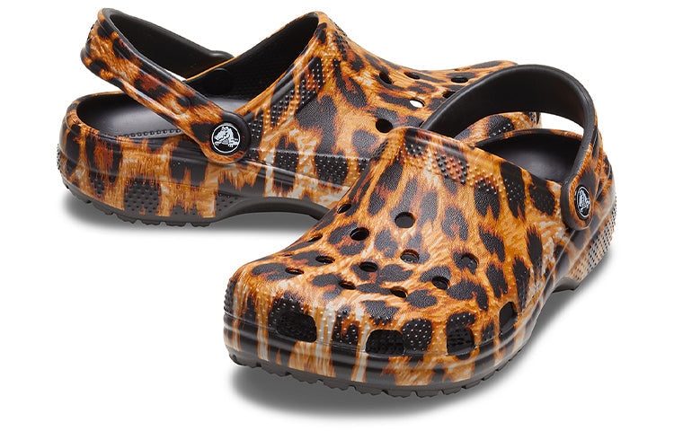 (WMNS) Crocs Classic clog animal Printing Beach Casual Sandals Leopard print 206676-90L