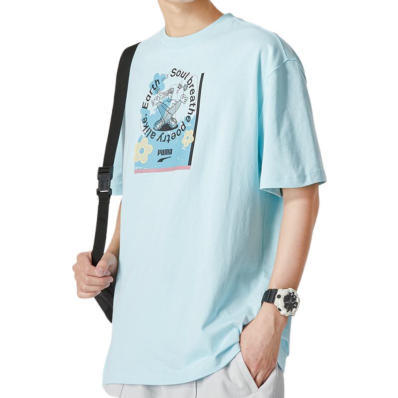 PUMA Downtown Graphic T-Shirt 'Blue' 537739-30