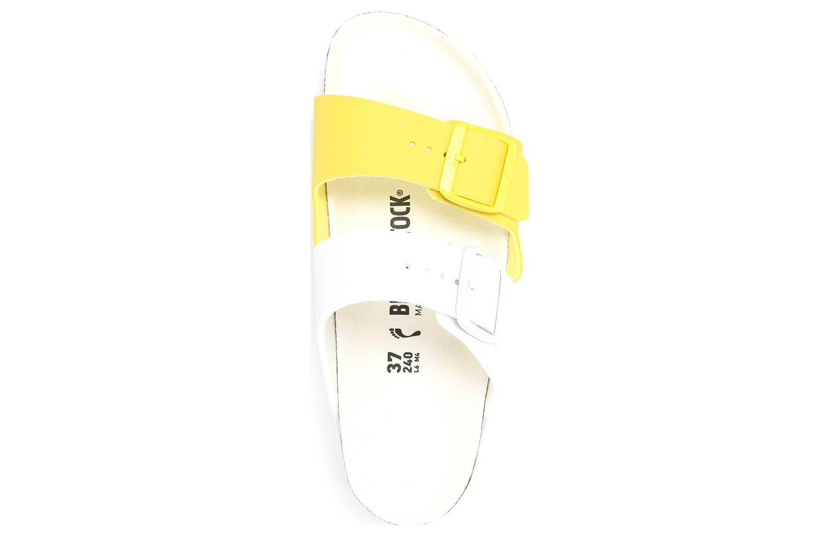(WMNS) Birkenstock Arizona Split Birko Flor Narrow Fit Sandals 'White Lime Sour ' 1019754