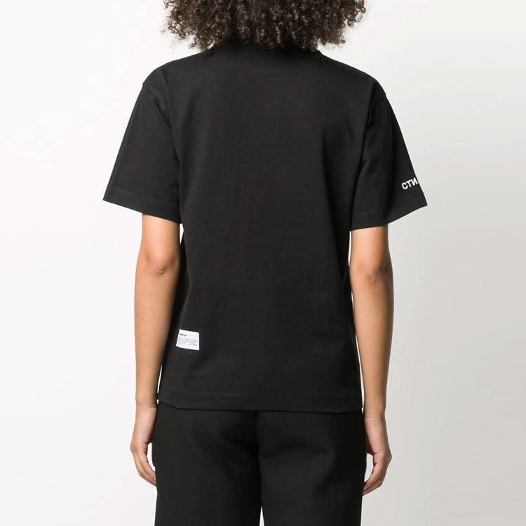 (WMNS) HERON PRESTON SS21 Mock Neck Ctnmb T-shirt 'Black' HWAA021E20JER0011001