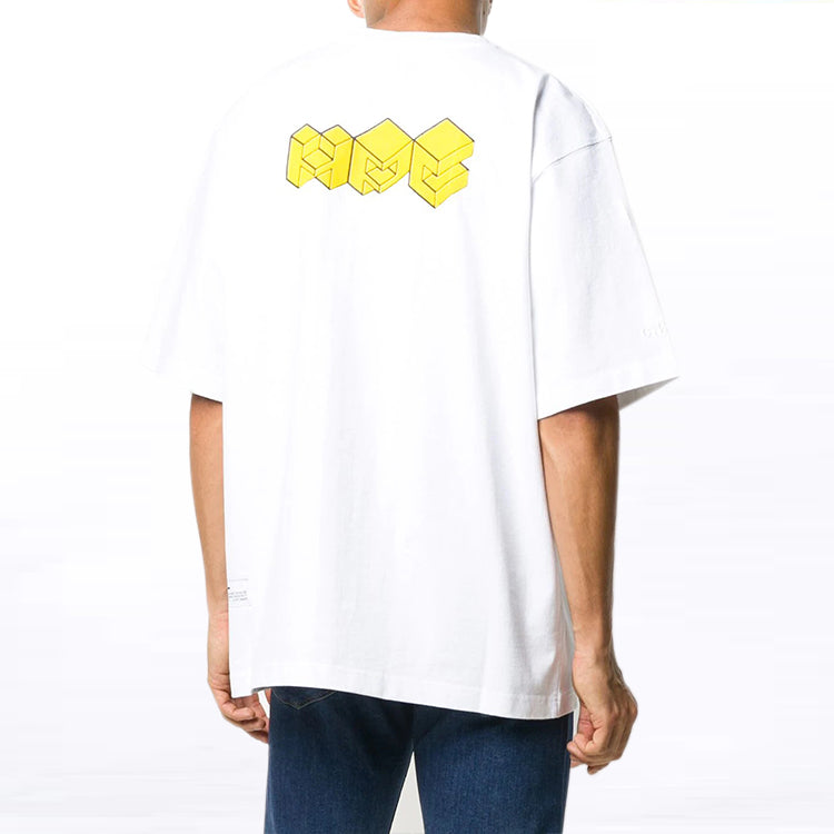 Men's HERON PRESTON Printing Short Sleeve White HMAA019F20JER0040110