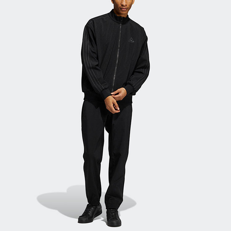 adidas originals x Crossover Reflective Printing Casual Straight Sports Pants Couple Style Black GU1367