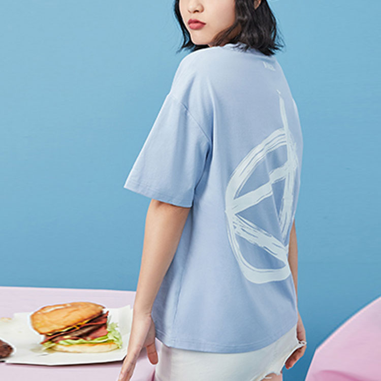 (WMNS) Li-Ning x Disney Crossover Sports Round Neck T-Shirt 'Blue' AHSR342-3