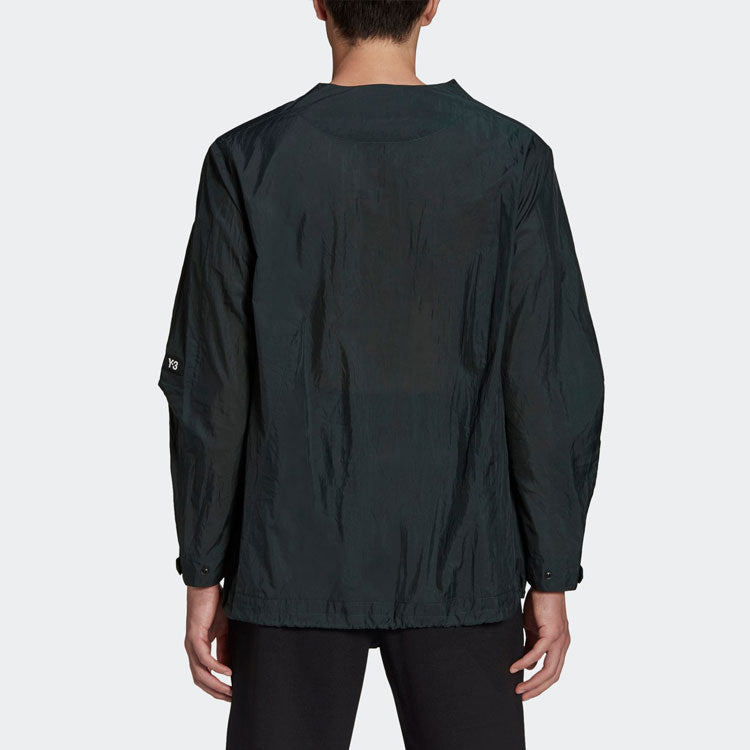 Men's Y-3 Casual Solid Color Round Neck Long Sleeves Black T-Shirt GK4809