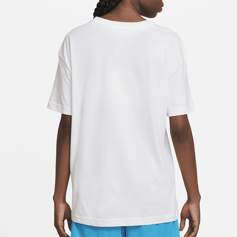 (WMNS) Nike Athleisure Casual Sports Printing Round Neck Short Sleeve White T-Shirt DH3838-100
